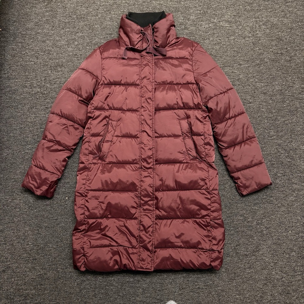 Barbour Weatheram Longline Quilted Puffer Coat Purple Wine SIZE 4 US Women